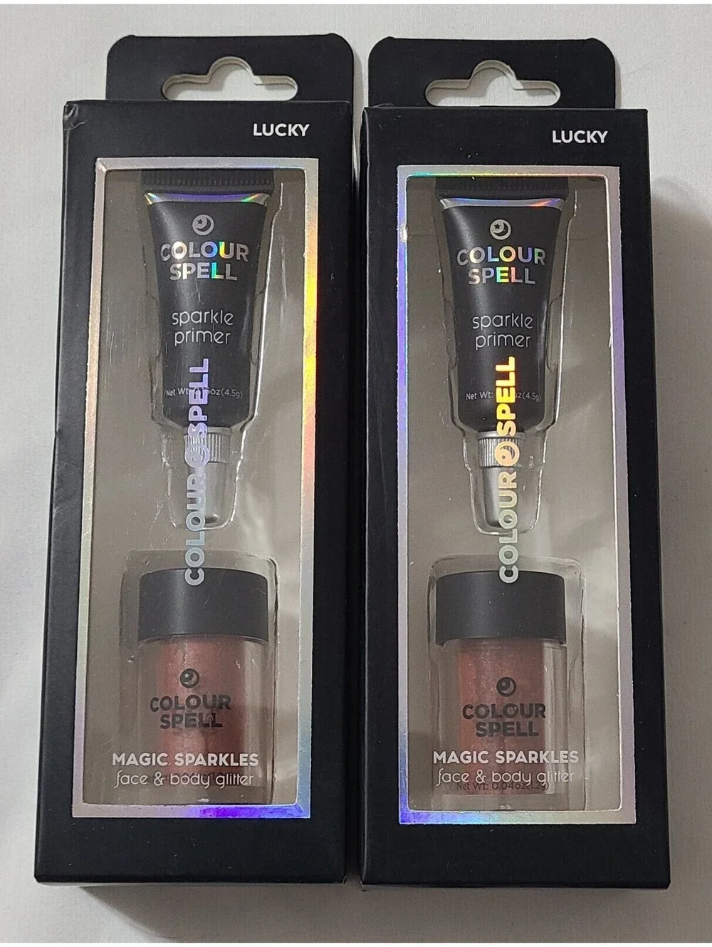 2pk Lucky Colour Spell Sparkle Primer & Magic Sparkles Face Body Glitter Set NEW